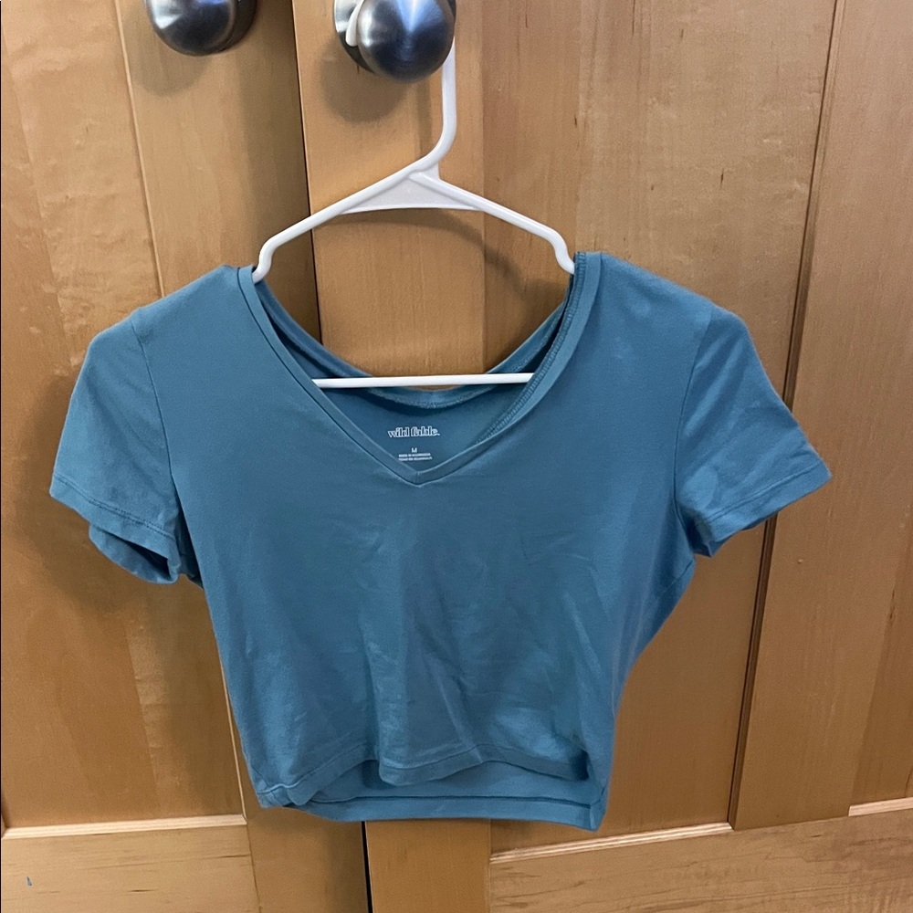 Wild Fable Teal Crop Top